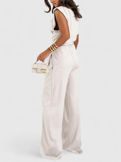 Sandrine | Sleeveless Top & Loose Pants Two-Piece Set