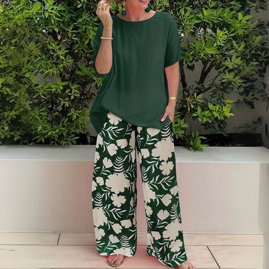 Mirella | Flowy Floral Wide Leg Matching Set