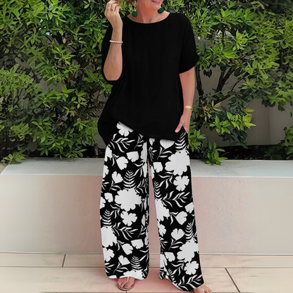 Mirella | Flowy Floral Wide Leg Matching Set