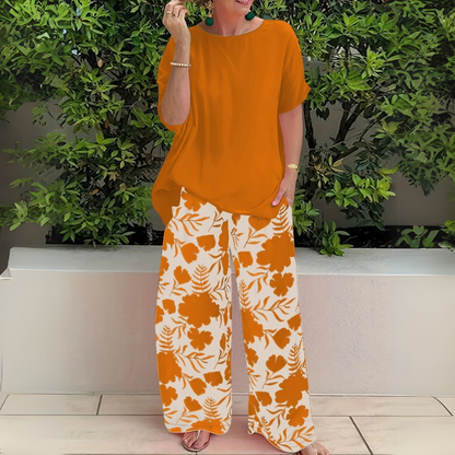 Mirella | Flowy Floral Wide Leg Matching Set