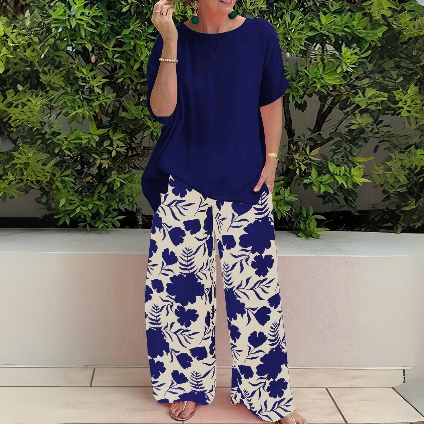 Mirella | Flowy Floral Wide Leg Matching Set