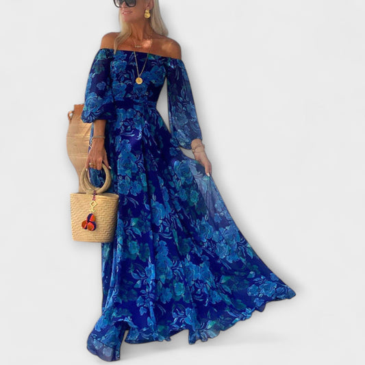 Junelle | Floral Off-Shoulder Smocked Maxi Dress