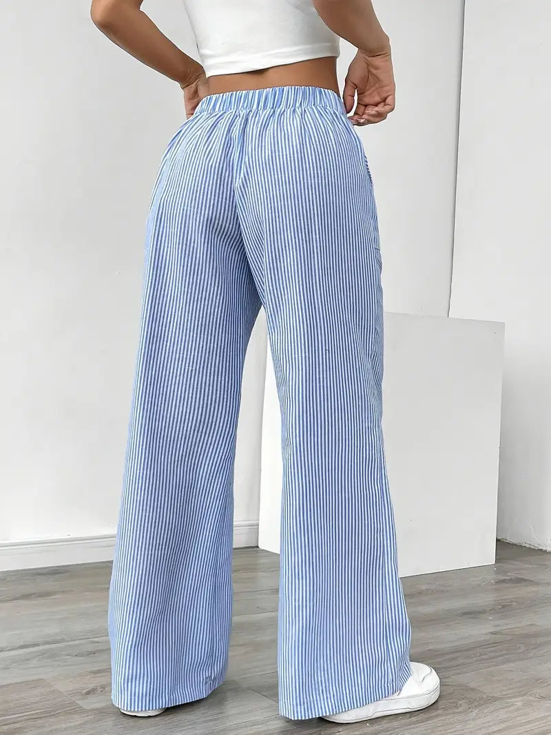 Bexley | Striped Wide-Leg Trousers