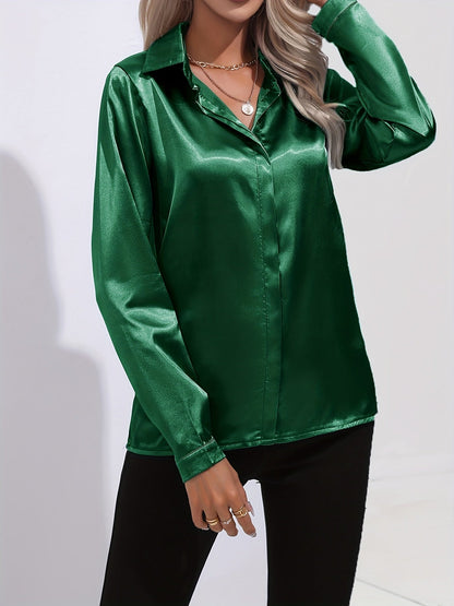 Lisbeth | Long Sleeve Button-Front Blouse