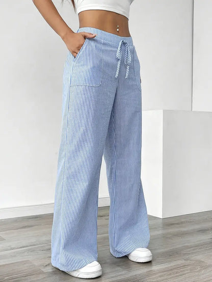 Bexley | Striped Wide-Leg Trousers