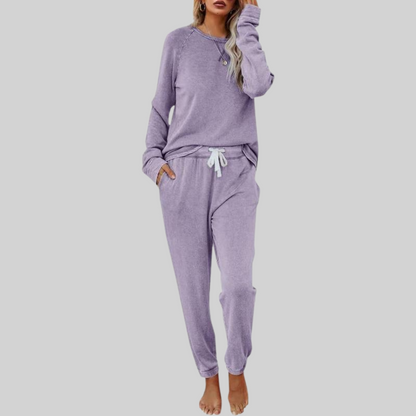 Cotton blend lounge two-piece