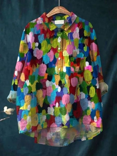 Caroline | Elegant Floral Print Relaxed Blouse