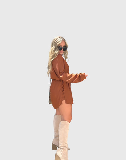 Sidonie | Elegant Romper Dress with Built-In Shorts