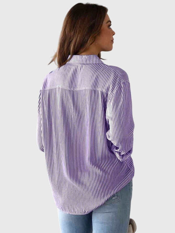 Sylvaine | Striped Collared Shirt
