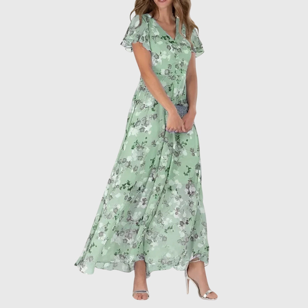 Rosalia | Flattering Short Sleeve Summer Dress