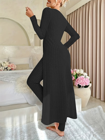 Sabreen | Ribbed Two-Piece Lounge Set