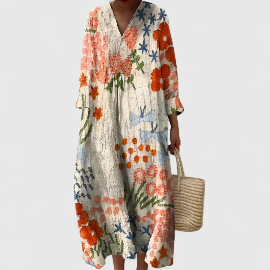 Renata | Floral Midi Occasion Dress