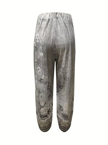 Botanical cropped trousers, full-length view