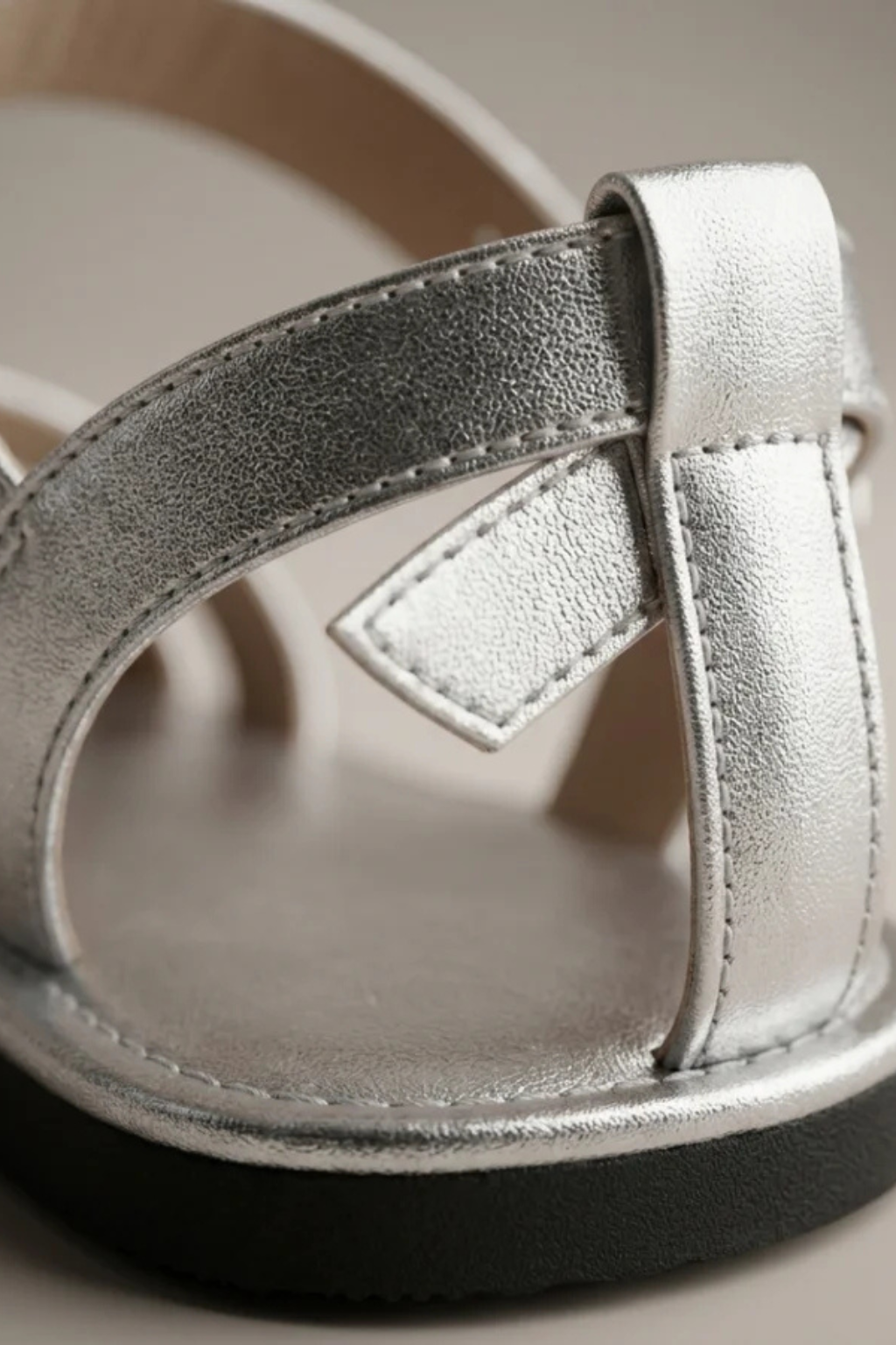 Adrienne flat ankle strap sandals top view