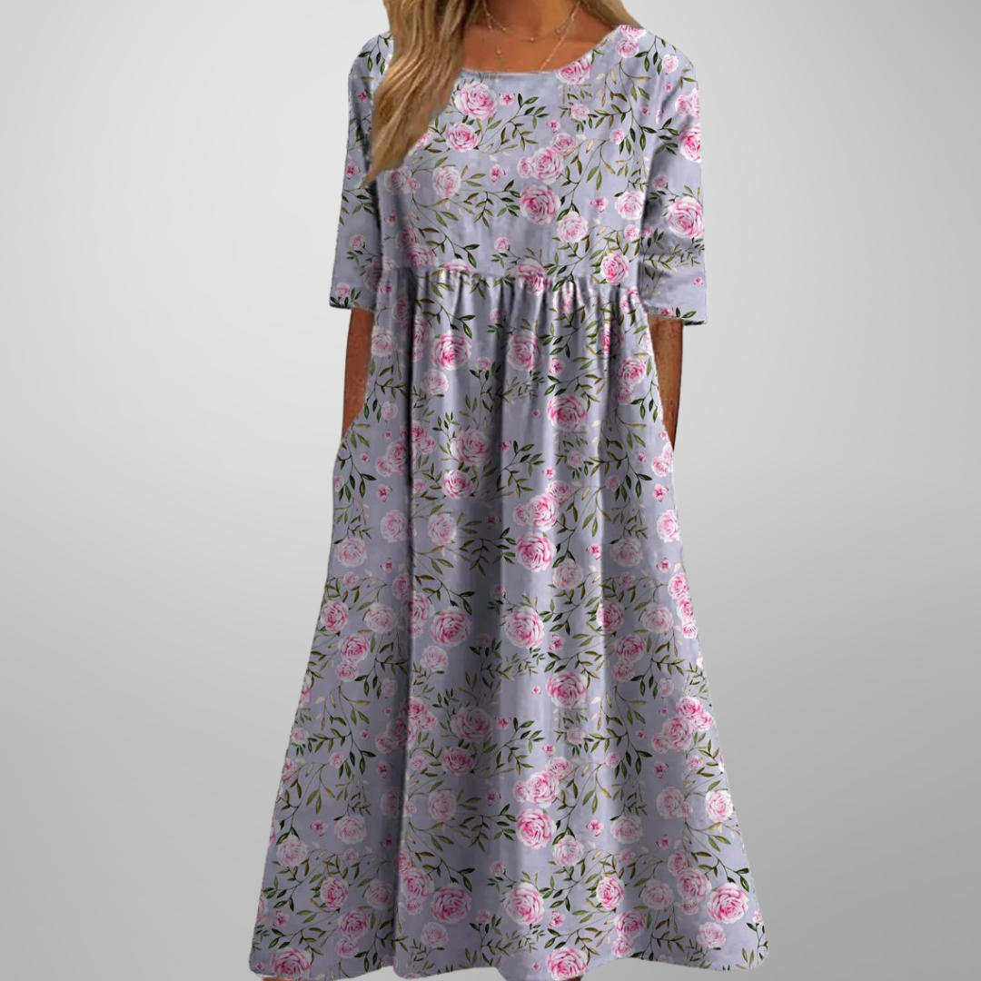 Renelia | Relaxed Floral Midi Dress