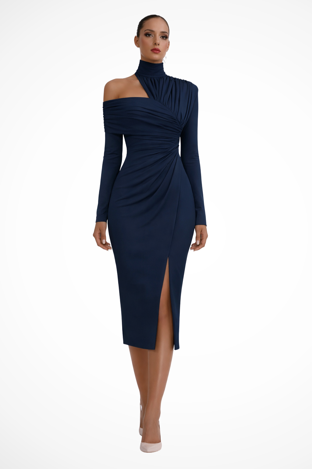 Freya | One Shoulder Midi Wedding Guest Dress