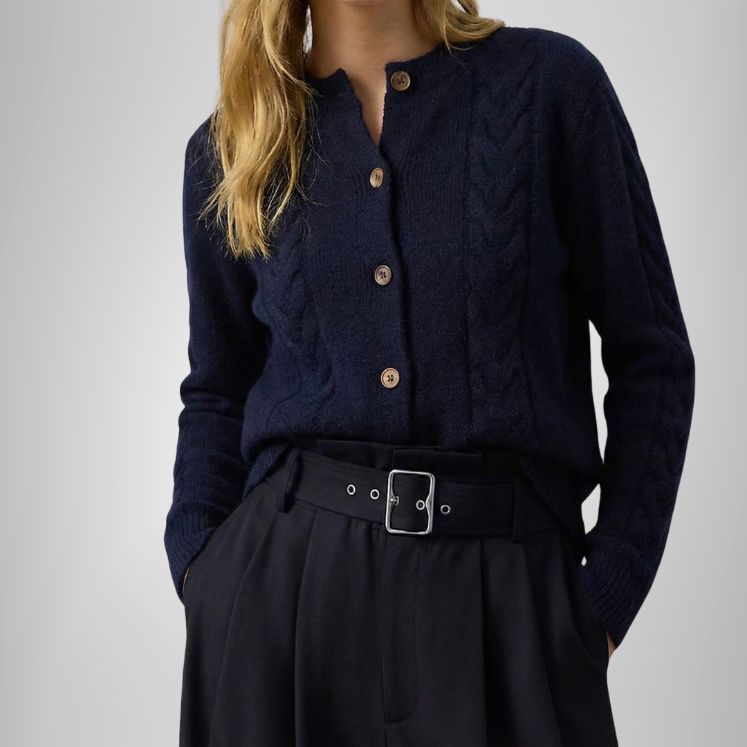 Hortense women's cable-knit button cardigan