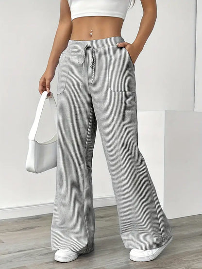 Bexley | Striped Wide-Leg Trousers