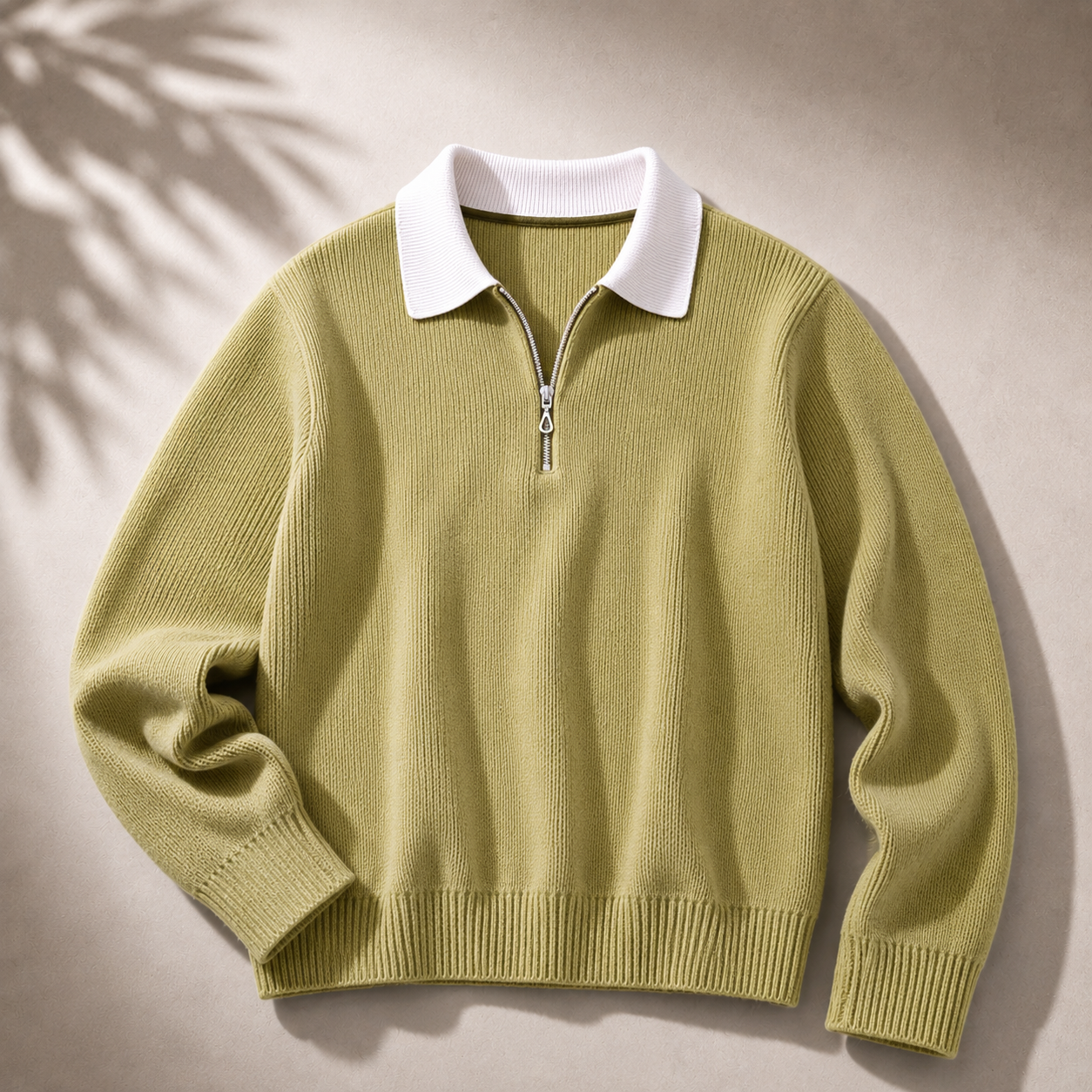 Halvenna | Half-Zip Collar Knit Sweater