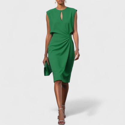 Calliope | Twist Waist Bodycon Midi Cocktail Dress