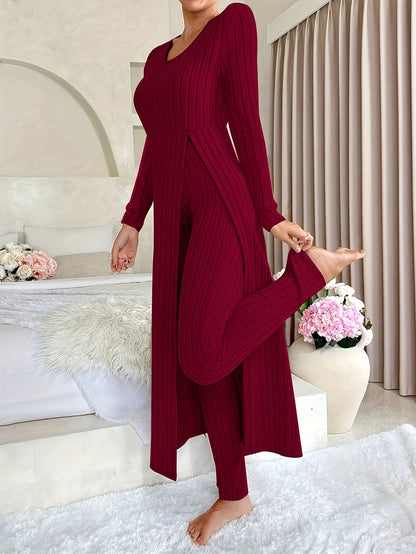 Sabreen | Ribbed Two-Piece Lounge Set