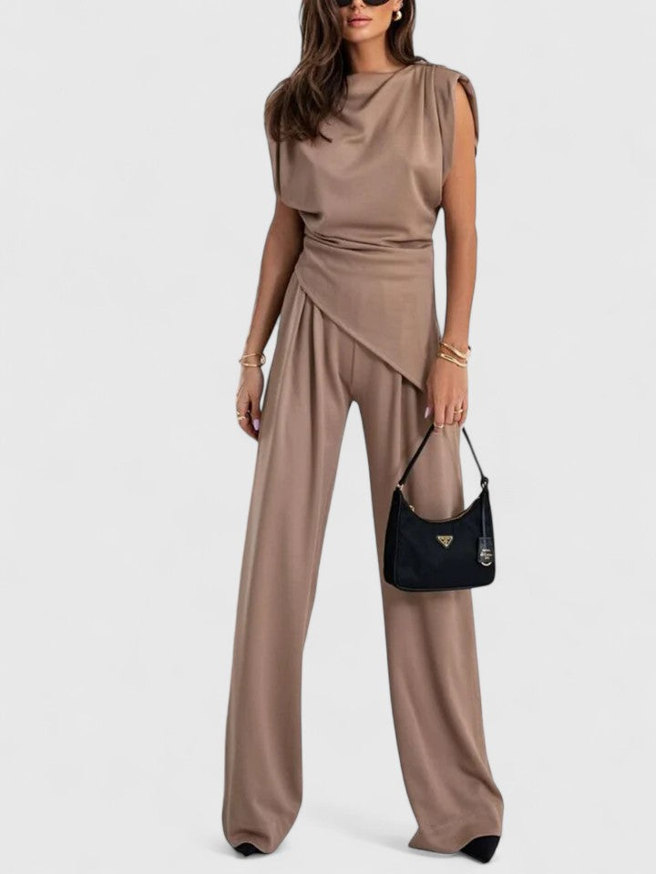 Sandrine | Sleeveless Top & Loose Pants Two-Piece Set