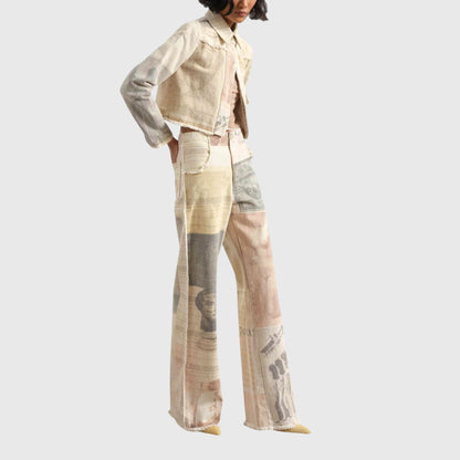 Wide-leg jeans, back view