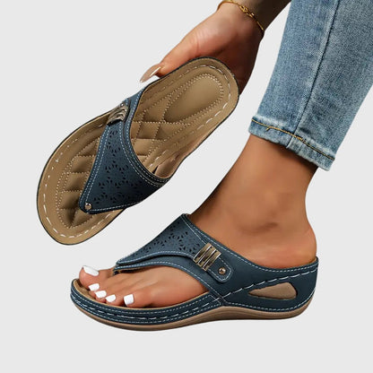 Kennedy cushioned wedge sandals side view