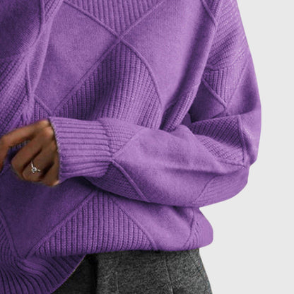 Geneva | Geometric Turtleneck Sweater