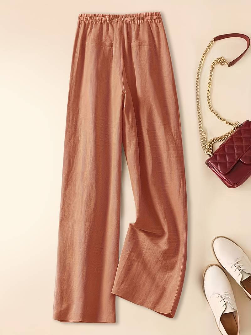 Emma | Relaxed Flowy Drawstring Linen Pants