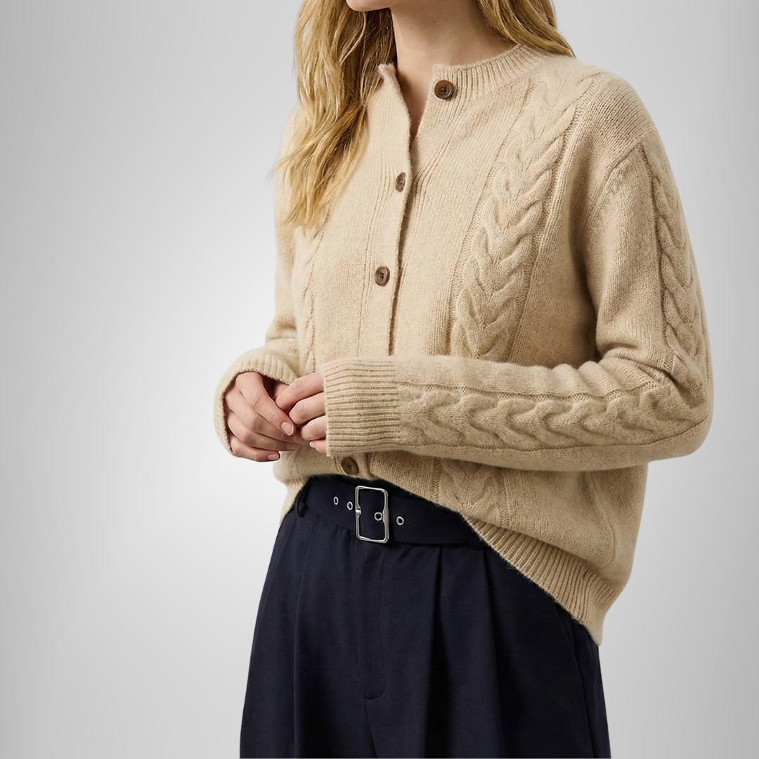 Hortense women's cable-knit button cardigan
