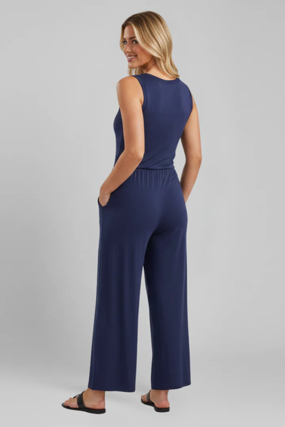 Blythe | Sleeveless Wide Leg Jumpsuit with Pockets