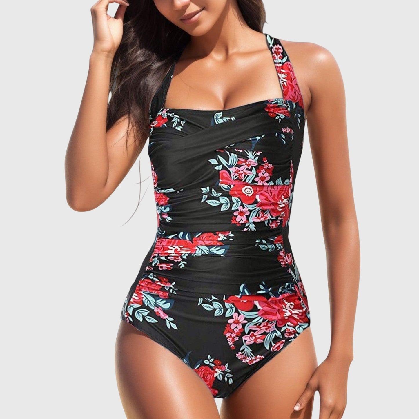 Marisa | Tropical Floral Print One-Piece Swimsuit
