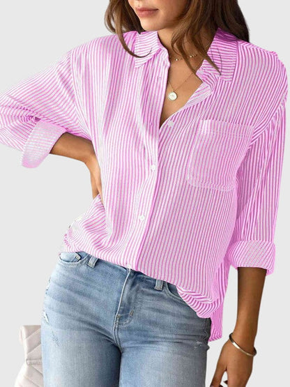Sylvaine | Striped Collared Shirt
