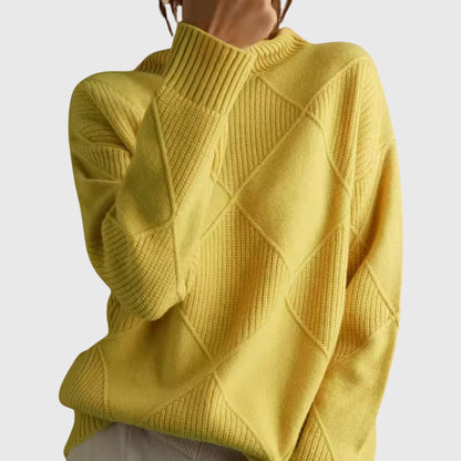 Geneva | Geometric Turtleneck Sweater