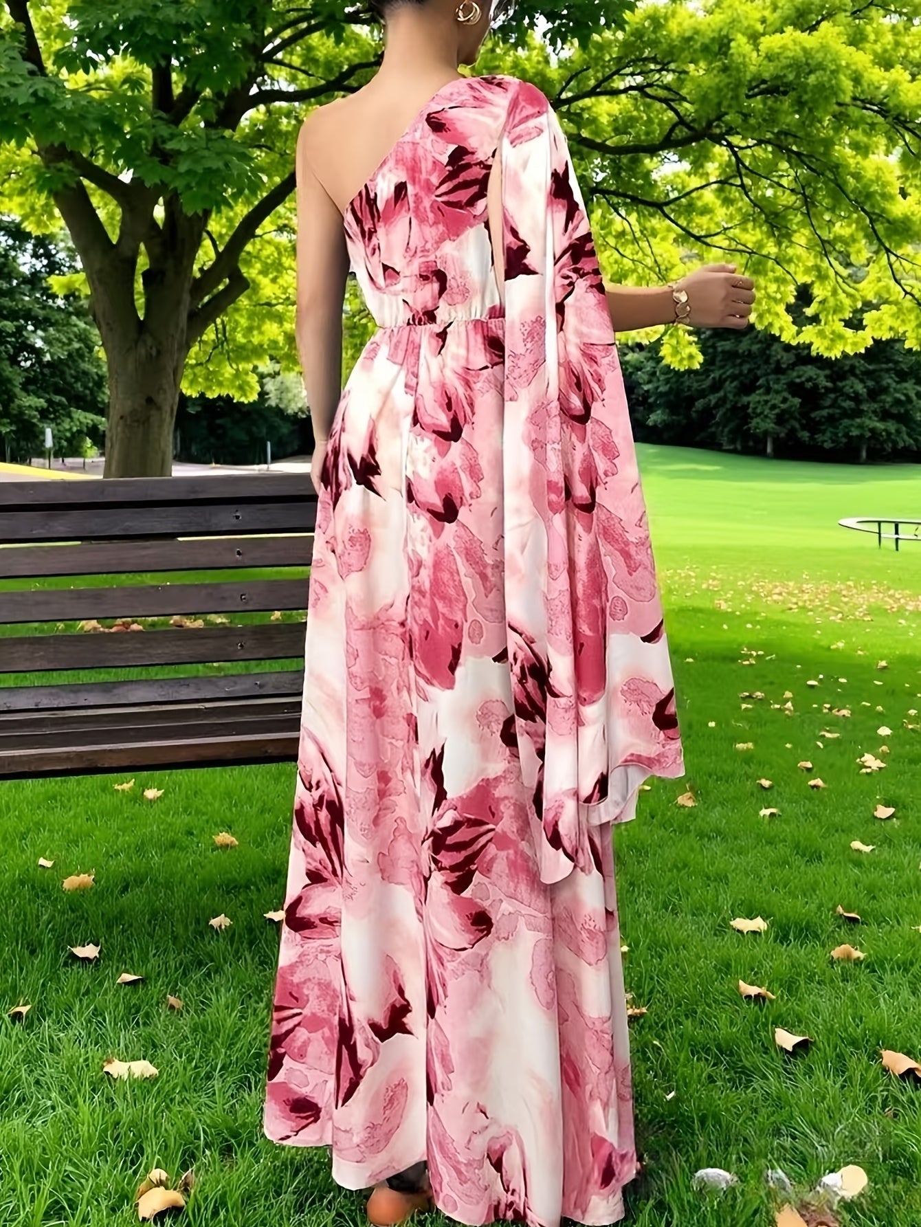 Juniper | One-Shoulder Floral Maxi Wedding Guest Dress