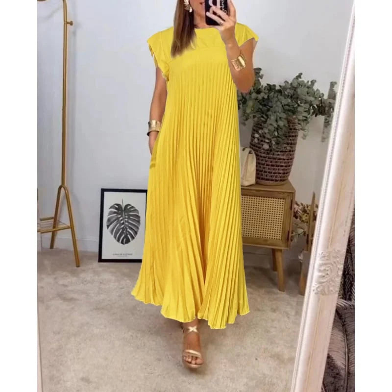 Fern | Flowy Pleated Maxi Cocktail Dress