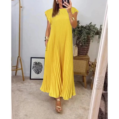 Fern | Flowy Pleated Maxi Cocktail Dress