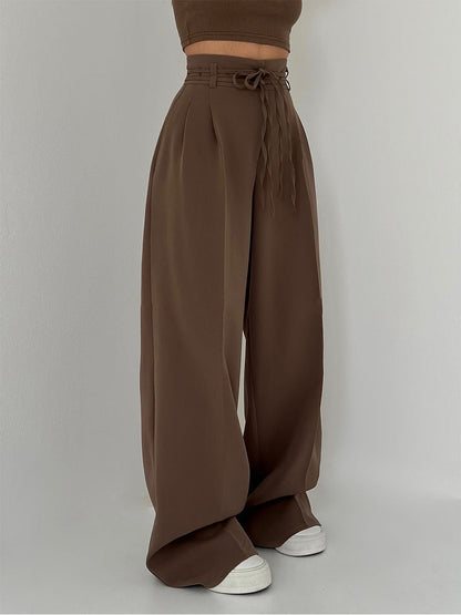 Nerys high-waist belted wide-leg trousers, view 6