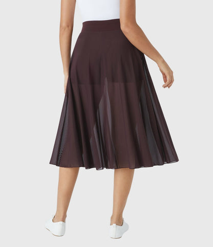 Melanie | High-Waist Pleated Midi Skirt