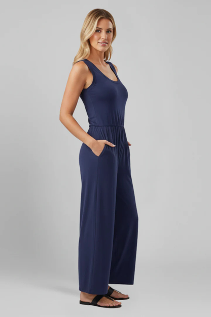 Blythe | Sleeveless Wide Leg Jumpsuit with Pockets