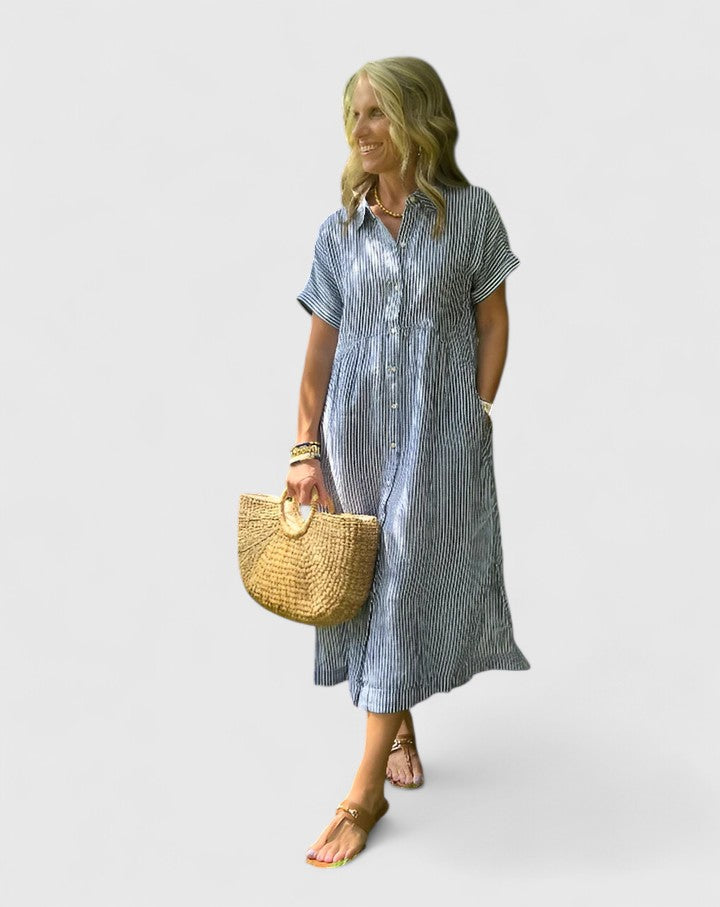 Claribel | Long Striped Midi Dress