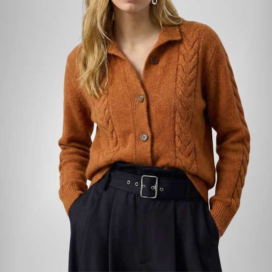 Hortense women's cable-knit button cardigan