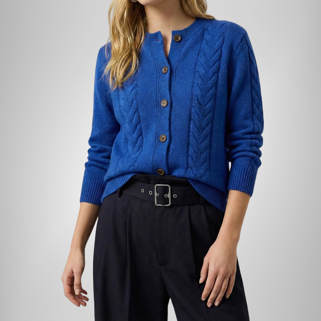 Hortense women's cable-knit button cardigan