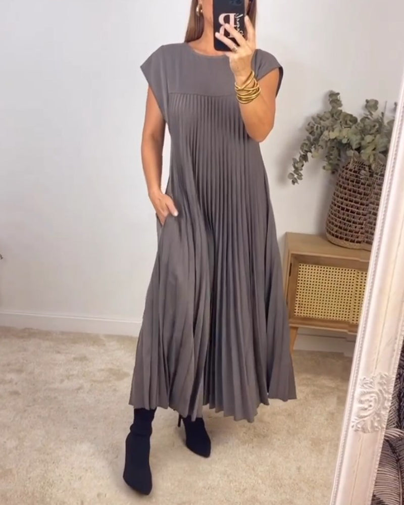 Fern | Flowy Pleated Maxi Cocktail Dress