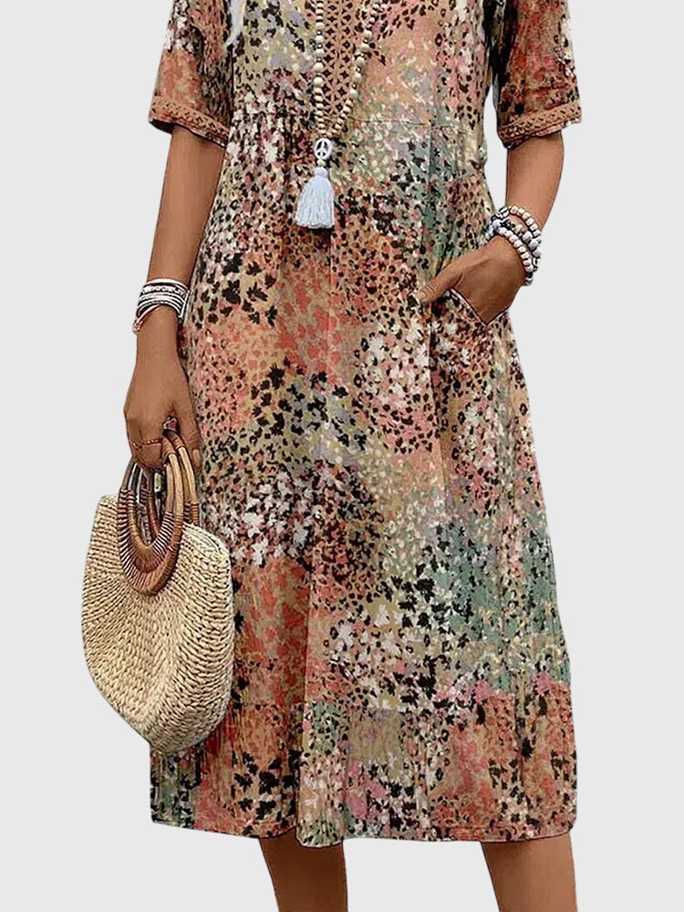 Brielle | Floral Midi Summer Dress