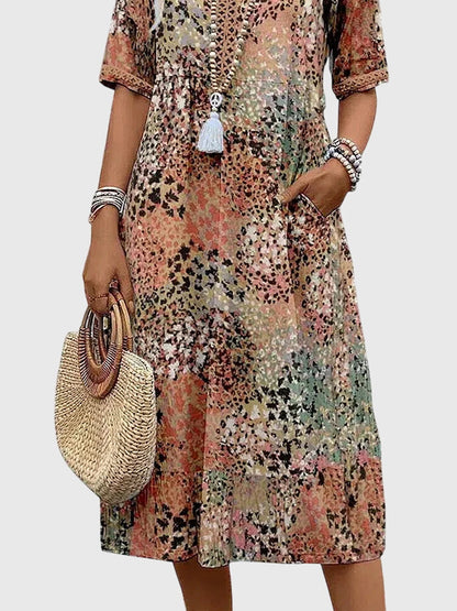 Brielle | Floral Midi Summer Dress