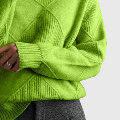 Geneva | Geometric Turtleneck Sweater