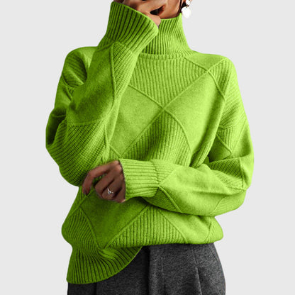 Geneva | Geometric Turtleneck Sweater