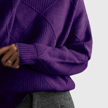 Geneva | Geometric Turtleneck Sweater